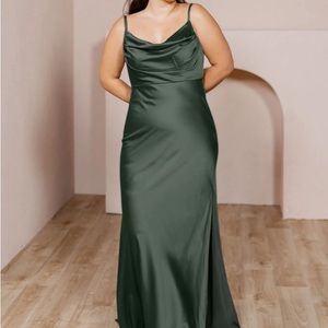 Olive green Revelry Skye bridesmaid dress, worn once.